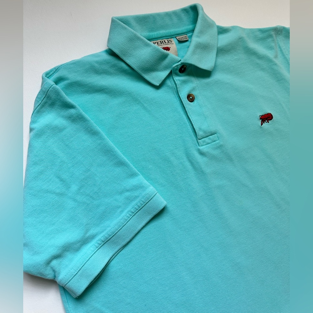 Perlis the Authentic Crawfish Polo Cotton Polo Shirt size Medium
